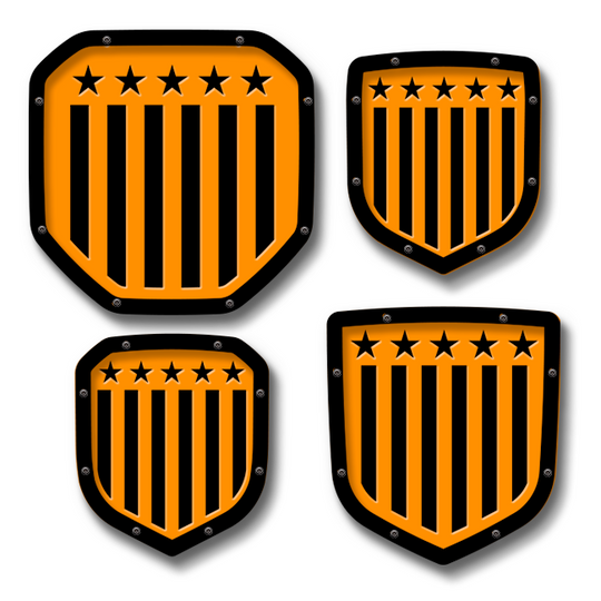 Vertical Flag Shield Emblem - RAM® Trucks, Grille or Tailgate - Fits Multiple Models and Years