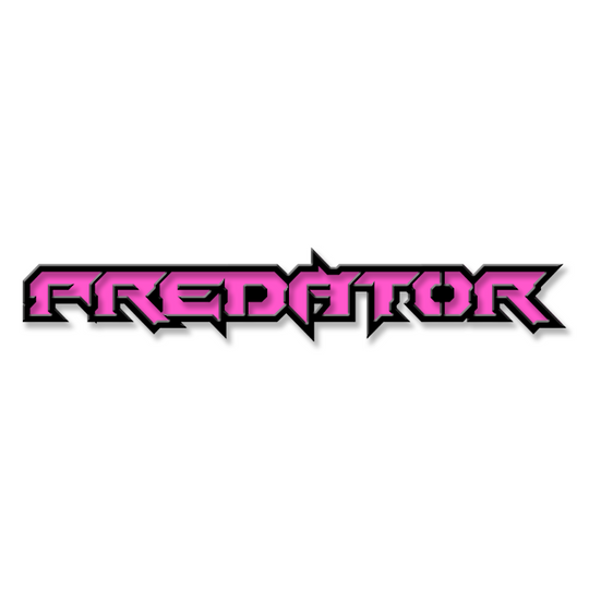 Custom Predator Text Emblem - Powder Coated Aluminum - Choose Your Colors