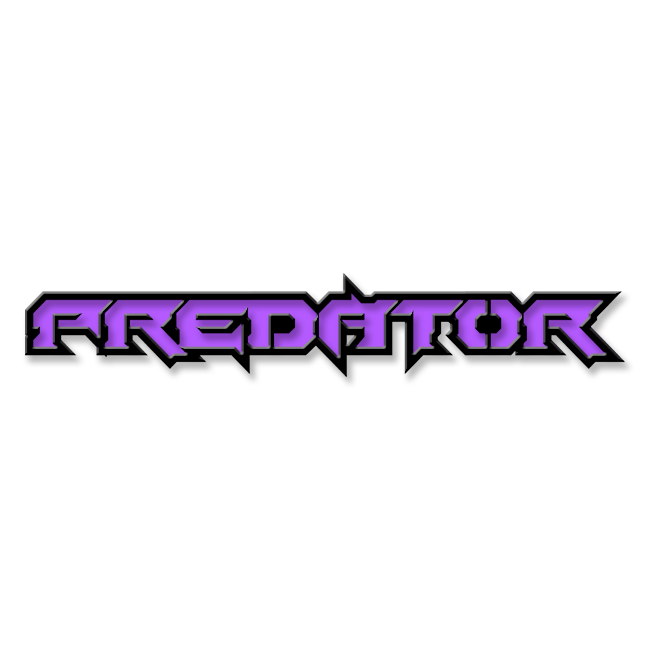 Custom Predator Text Emblem - Powder Coated Aluminum - Choose Your Colors