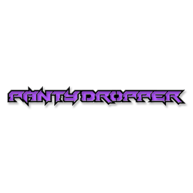 Custom Panty Dropper Text Emblem - Powder Coated Aluminum - Choose Your Colors