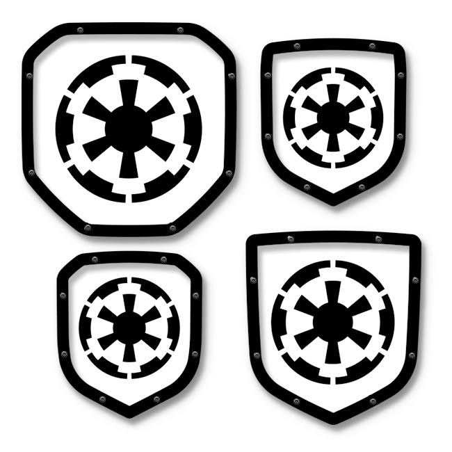 Emblème de bouclier Galactic Insignia - Camions, calandre et hayon RAM® - Compatible avec plusieurs modèles et années