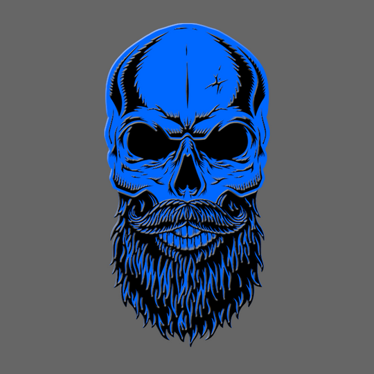 Bearded Skull Emblem - Stainless Steel