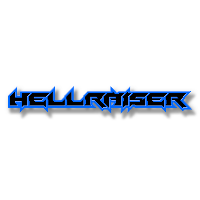 Custom Hellraiser Text Emblem - Powder Coated Aluminum - Choose Your Colors