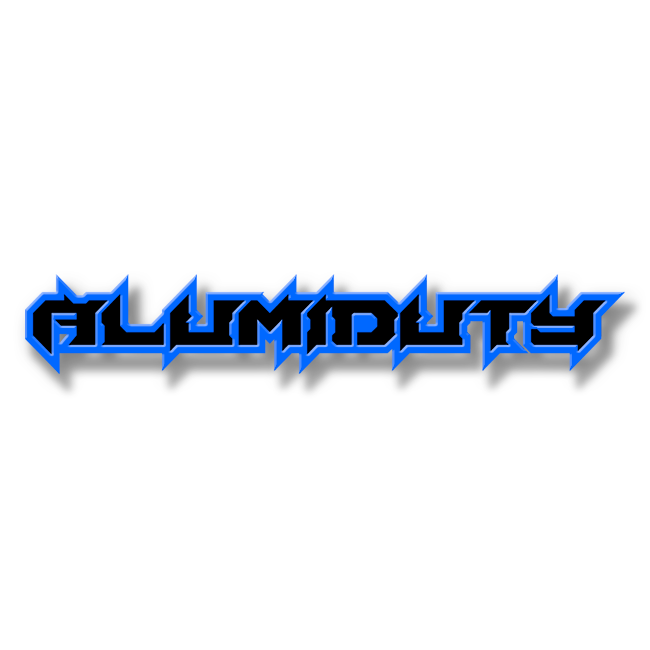 Custom Alumiduty Text Emblem - Powder Coated Aluminum - Choose Your Colors