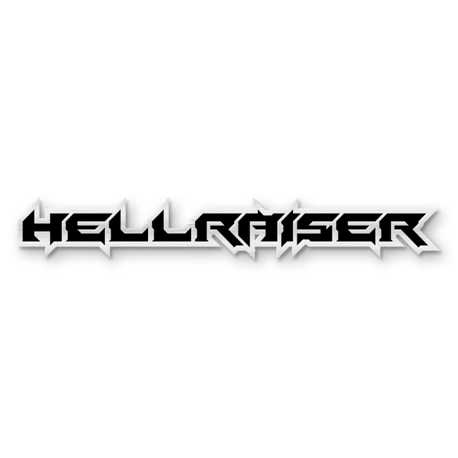 Custom Hellraiser Text Emblem - Powder Coated Aluminum - Choose Your Colors