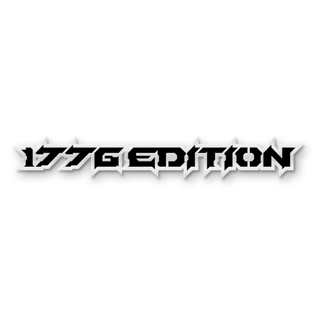 Custom 1776 Edition Text Emblem - Powder Coated Aluminum - Choose Your Colors