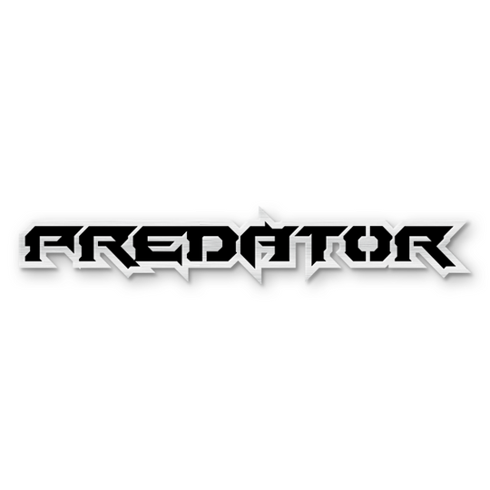 Custom Predator Text Emblem - Powder Coated Aluminum - Choose Your Colors