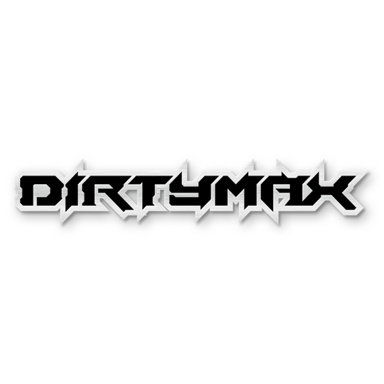 Custom Dirtymax Text Emblem - Powder Coated Aluminum - Choose Your Colors