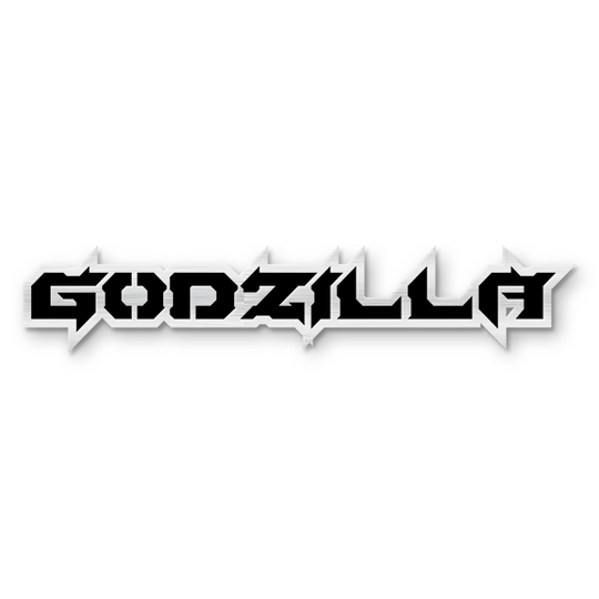 Emblème de texte Godzilla personnalisé - Aluminium avec revêtement en poudre - Choisissez vos couleurs