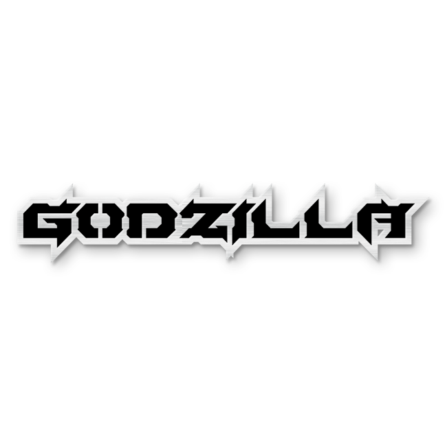 Godzilla Text 2 Custom Godzilla Text Emblem - Powder Coated Aluminum - Choose Your Col ...