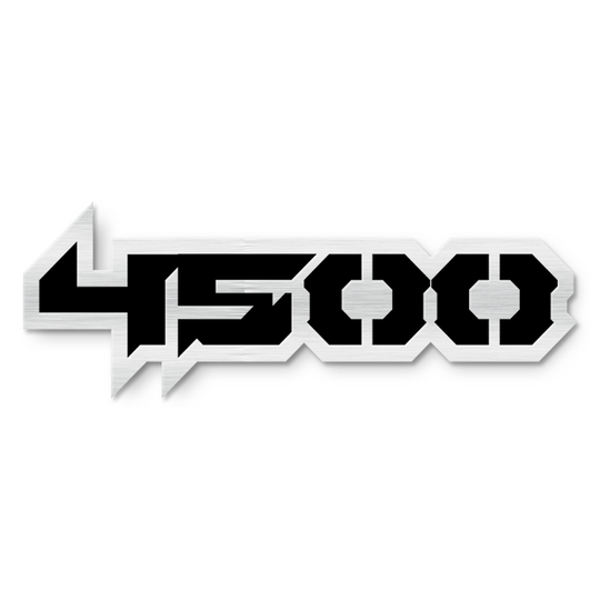 Custom 4500 Text Emblem - Powder Coated Aluminum - Choose Your Colors