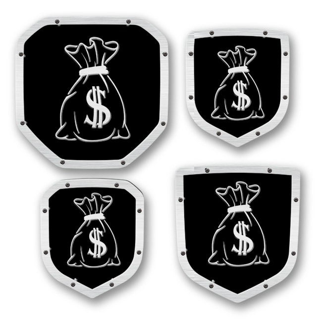 Money Bag Shield Emblem - RAM® Trucks, Grille or Tailgate - Fits Multiple Models and Years