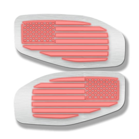 LED Side Fender Badge Replacements - American Flag - Fits 2016-2020 Nissan Titan®