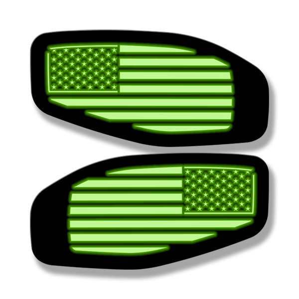 LED Side Fender Badge Replacements - American Flag - Fits 2016-2020 Nissan Titan®