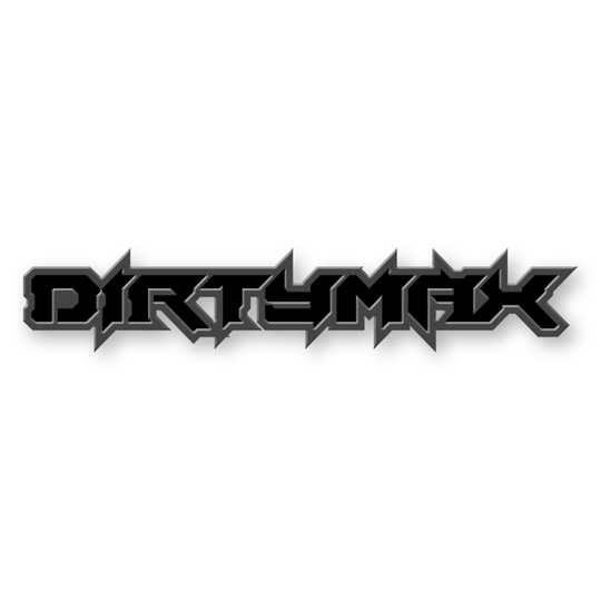 Custom Dirtymax Text Emblem - Powder Coated Aluminum - Choose Your Colors