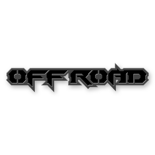 Custom Off Road Text Emblem - Powder Coated Aluminum - Choose Your Colors