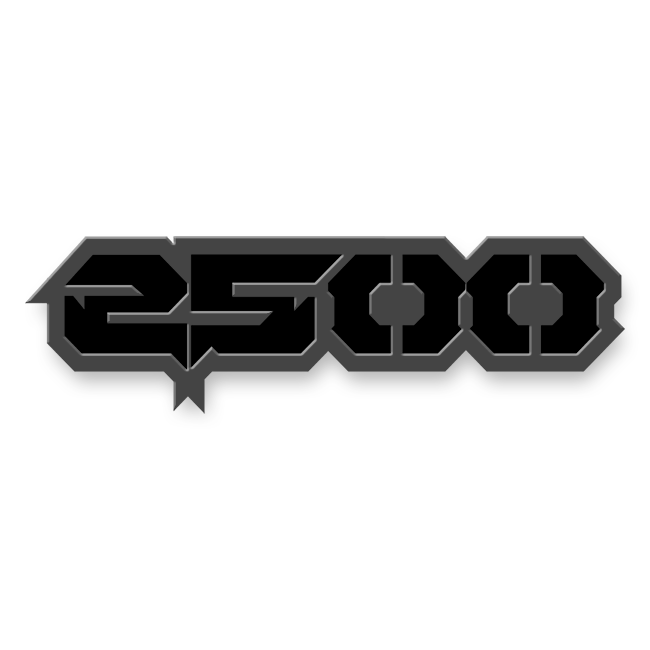 2500 Text Custom 2500 Text Emblem - Powder Coated Aluminum - Choose Your Colors ...
