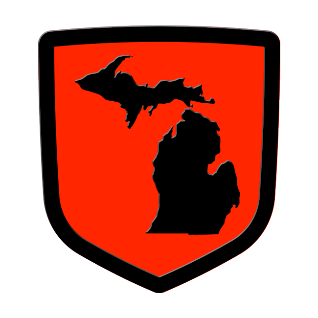 michigan custom tailgate emblem