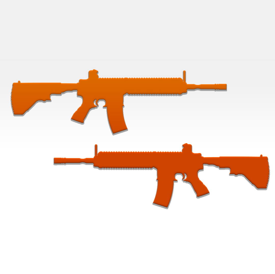 Emblèmes pour garde-boue de fusil AR-15 - Paire