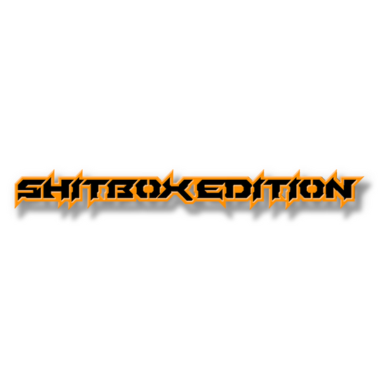 Custom Shitbox Edition Text Emblem - Powder Coated Aluminum - Choose Your Colors