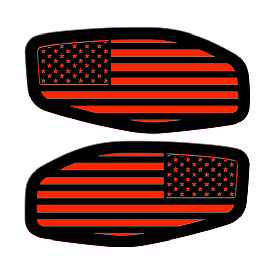 Side Fender Badge Replacements - American Flag - Fits 2016-2024 Nissan Titan®