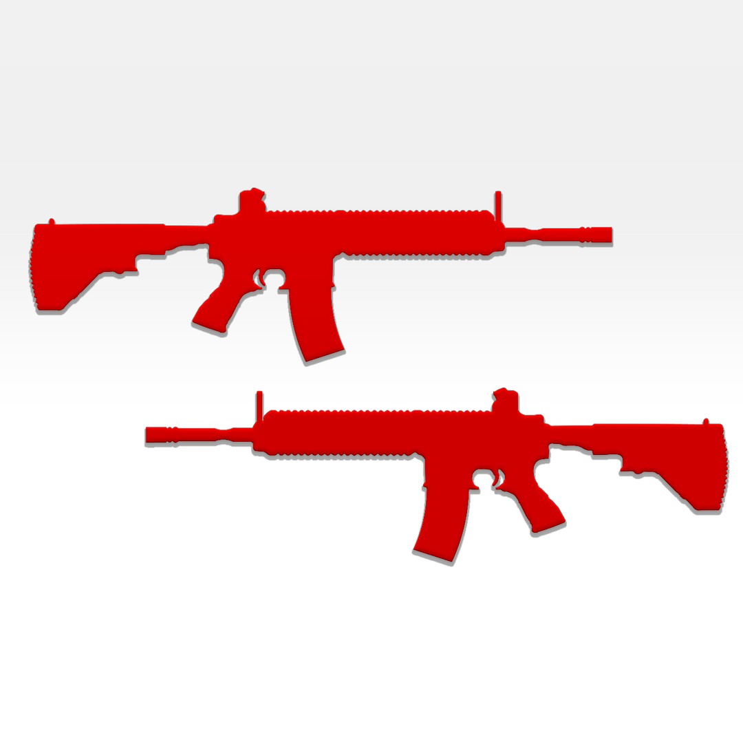 Emblèmes pour garde-boue de fusil AR-15 - Paire