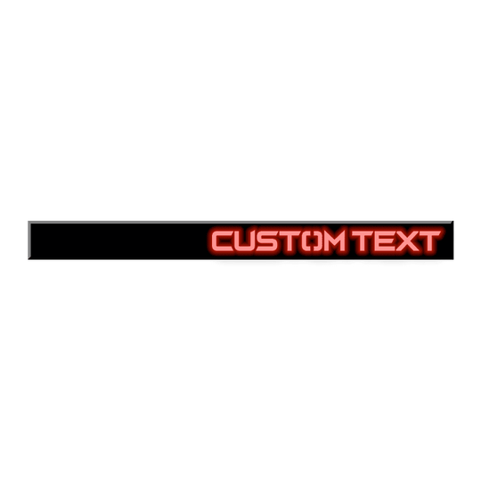 Custom Trim badges Rectangle Pair Red