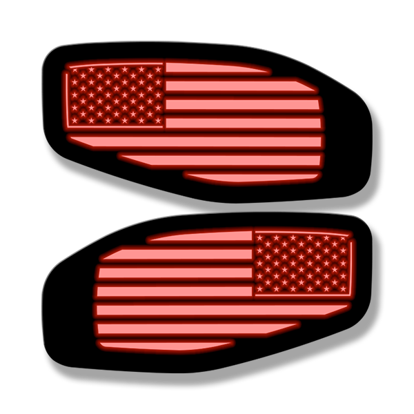 LED Side Fender Badge Replacements - American Flag - Fits 2016-2020 Nissan Titan®