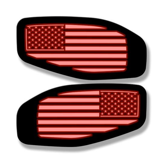 LED Side Fender Badge Replacements - American Flag - Fits 2016-2020 Nissan Titan®