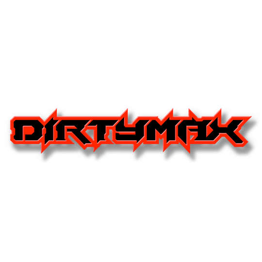 Custom Dirtymax Text Emblem - Powder Coated Aluminum - Choose Your Colors