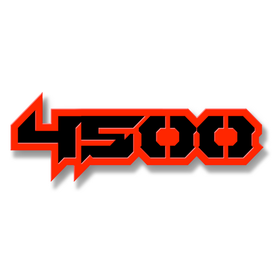 Custom 4500 Text Emblem - Powder Coated Aluminum - Choose Your Colors