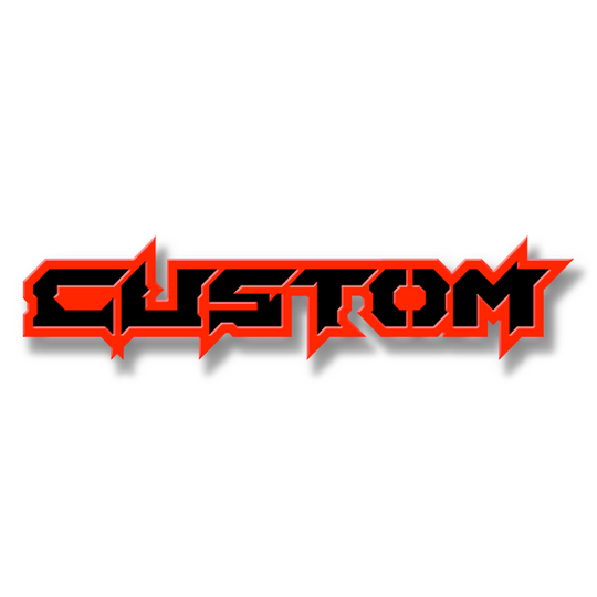 Custom Text Emblem - Powder Coated Aluminum - Choose Your Colors