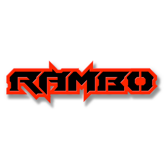 Custom Rambo Text Emblem - Powder Coated Aluminum - Choose Your Colors