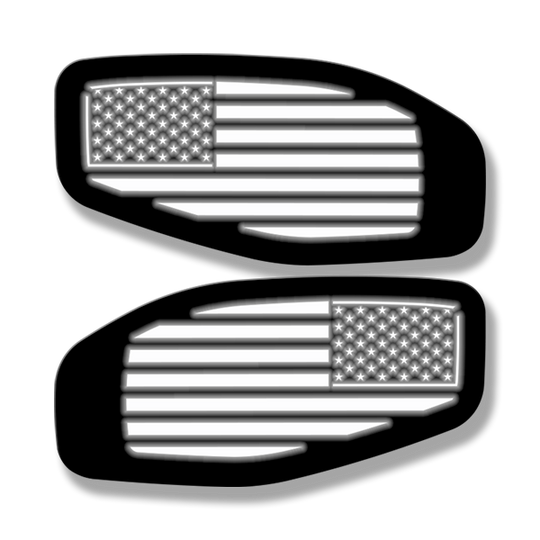 LED Side Fender Badge Replacements - American Flag - Fits 2016-2020 Nissan Titan®