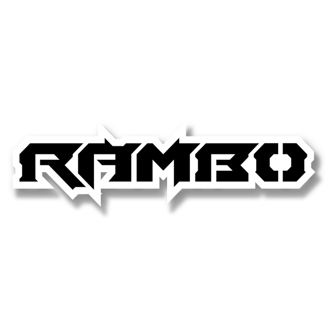 Custom Rambo Text Emblem - Powder Coated Aluminum - Choose Your Colors