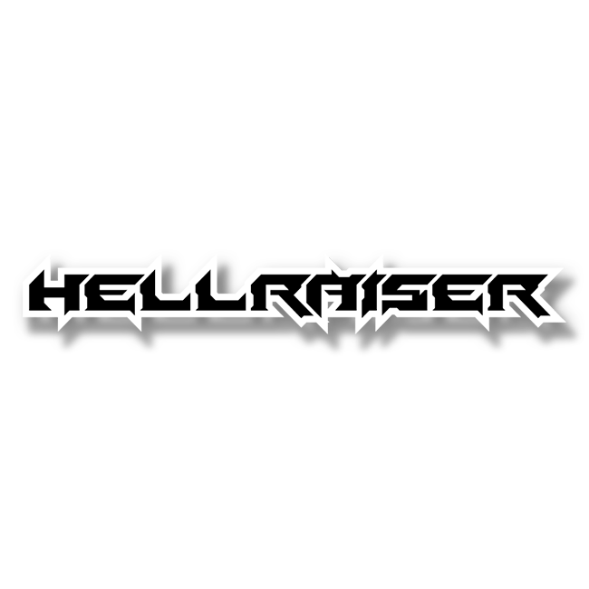 Custom Hellraiser Text Emblem - Powder Coated Aluminum - Choose Your Colors