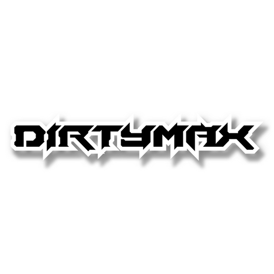 Custom Dirtymax Text Emblem - Powder Coated Aluminum - Choose Your Colors