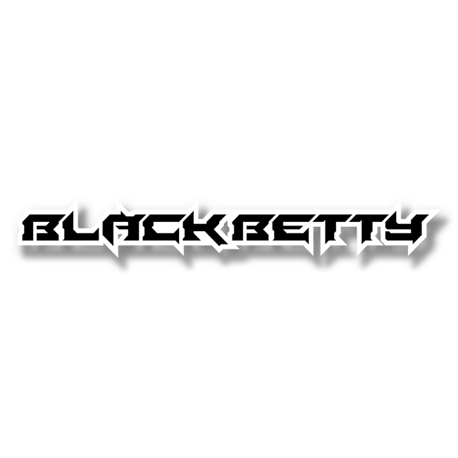 Custom Black Betty Text Emblem - Powder Coated Aluminum - Choose Your Colors