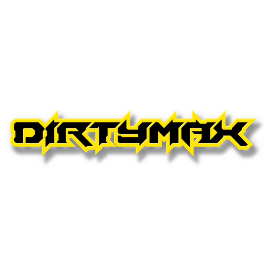 Custom Dirtymax Text Emblem - Powder Coated Aluminum - Choose Your Colors