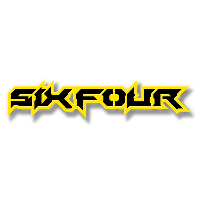 Custom Six Four Text Emblem - Powder Coated Aluminum - Choose Your Colors