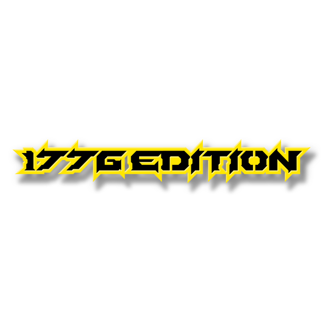 Custom 1776 Edition Text Emblem - Powder Coated Aluminum - Choose Your Colors